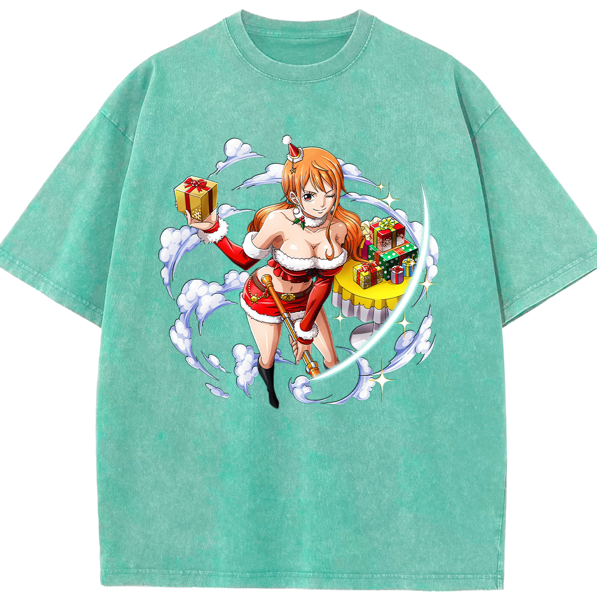 ワンピース ナミ ONE PIECE Nami 綿100% ヴィンテージ風 半袖Tシャツ（フロントプリント）